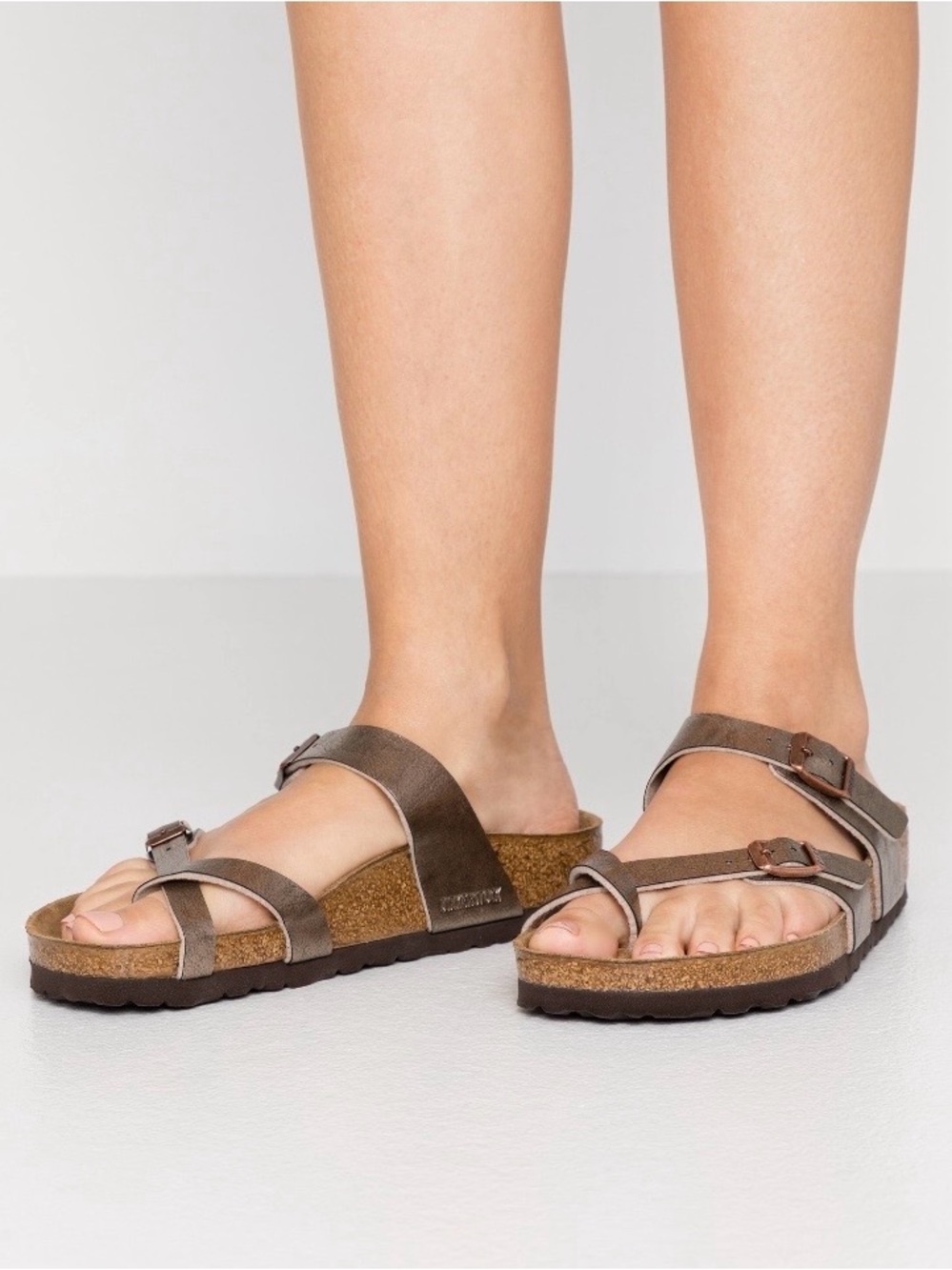 Birkenstock Mayari Toe Loop Sandals Women’s Size 10 Birko Flor Metallic Brown - Picture 2 of 16